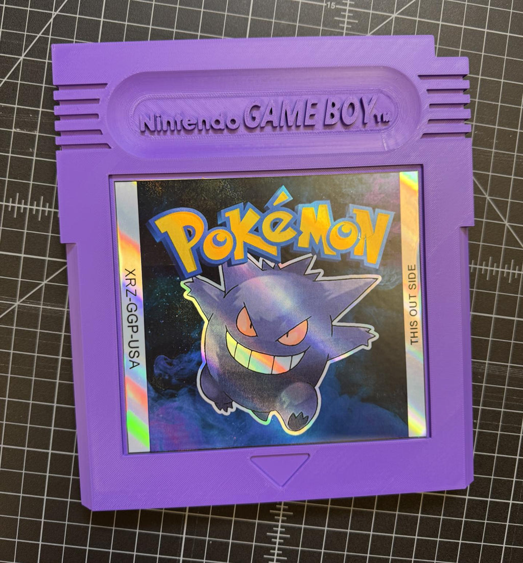 XL Gengar GBC Cartridge | Pokémon Wall Decor | Holographic Retro Art