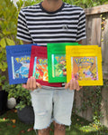 XL Pokémon Inspired GBC Cartridge Set – Pikachu, Charizard, Blastoise & Venusaur Wall Art