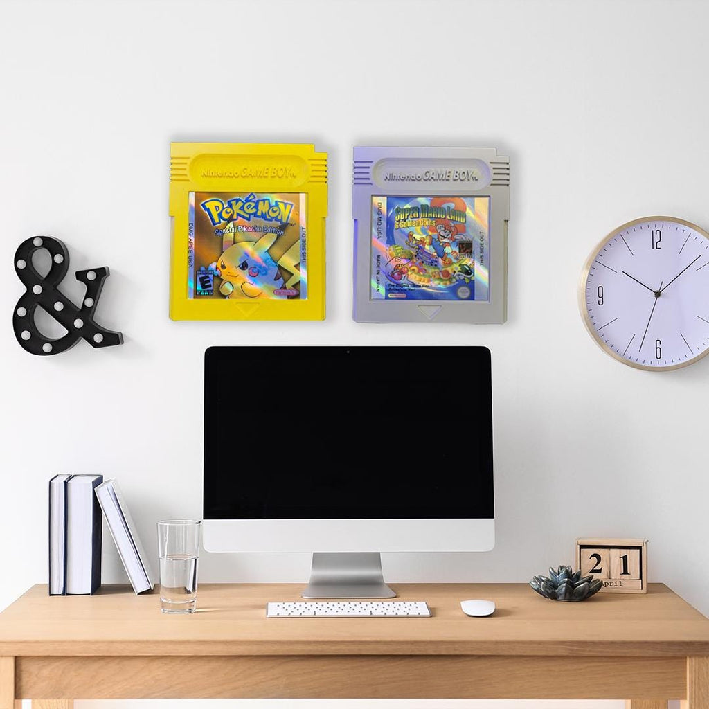 XL Pokémon Inspired GBC Cartridge Set – Pikachu, Charizard, Blastoise & Venusaur Wall Art