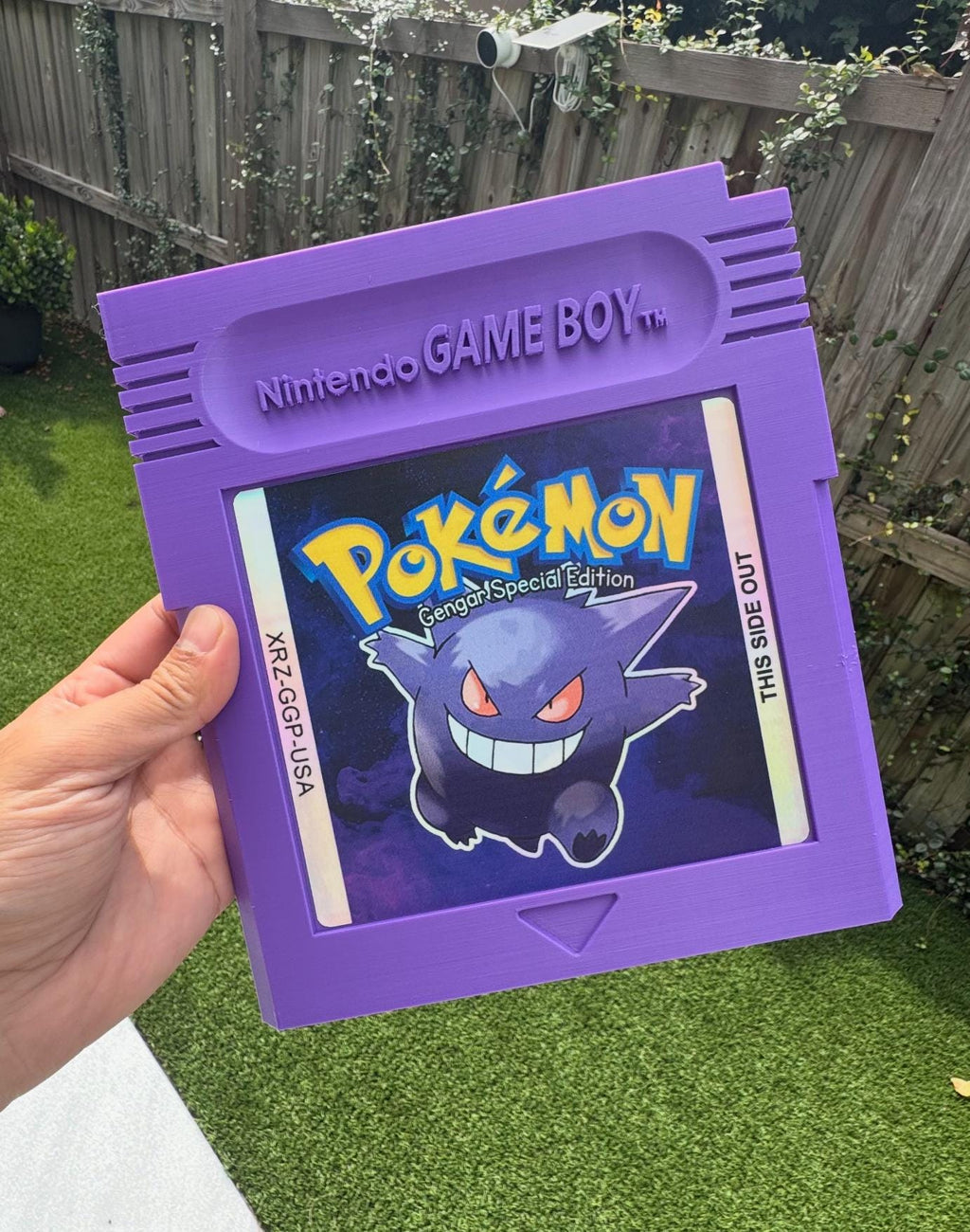 XL Gengar GBC Cartridge | Pokémon Wall Decor | Holographic Retro Art