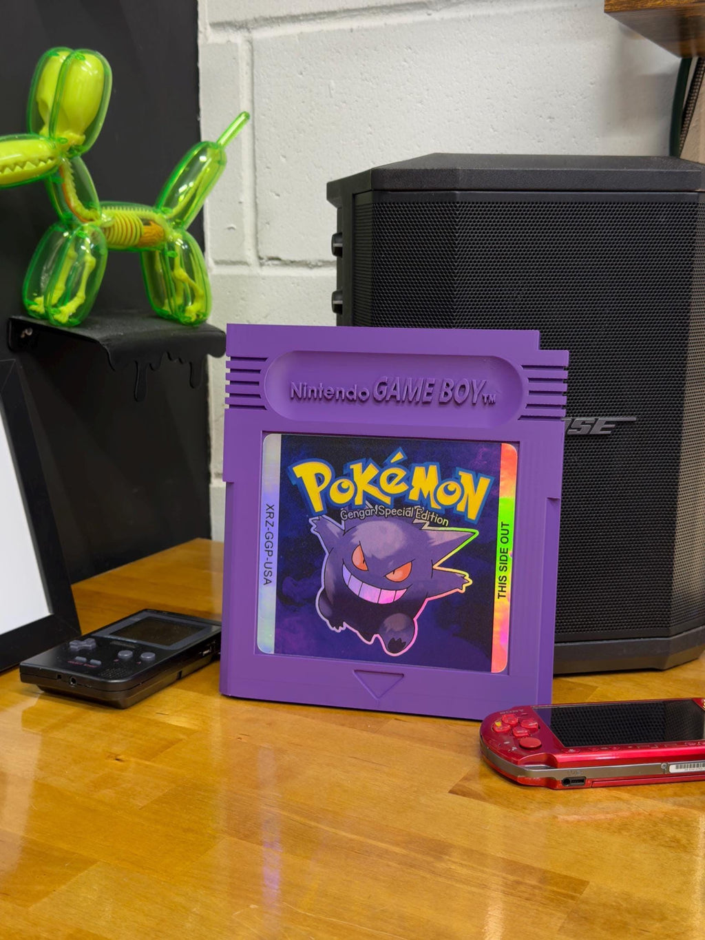 XL Gengar GBC Cartridge | Pokémon Wall Decor | Holographic Retro Art